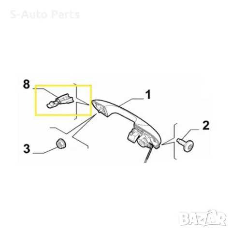 Панта за врата за Fiat 500, Alfa Romeo 147, снимка 4 - Аксесоари и консумативи - 55844923
