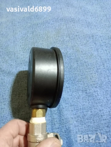 Манометър със спирателен кран комплект , снимка 9 - Резервни части за машини - 53650443