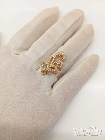 Златен пръстен , снимка 11 - Пръстени - 53607411