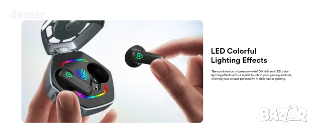 Безжични слушалки ANCwear с Bluetooth 5.3 с емблема на паяк,стикери,HiFi стерео звук,тип C зареждане, снимка 5 - Безжични слушалки - 48239625