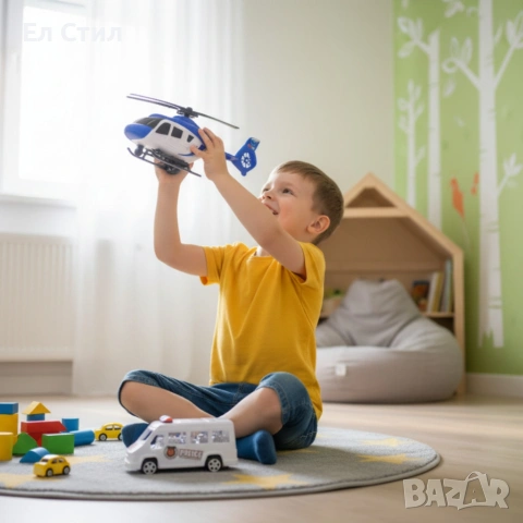 Комплект полицейски хеликоптер и бус S.W.A.T., снимка 6 - Влакчета, самолети, хеликоптери - 53586509