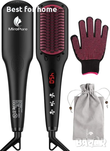MiroPure 2 в 1 йонна четка за изправяне на коса  с 16 настройки