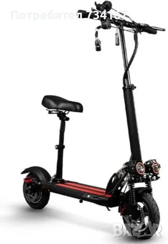 скутер в черно с червено, снимка 2 - Скейтборд, ховърборд, уейвборд - 48936717