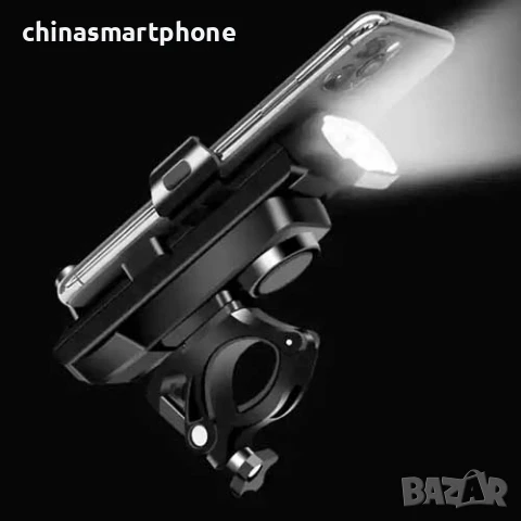 Фар за велосипед 4 в 1 – 6000Lm LED, Стойка за телефон, снимка 3 - Части за велосипеди - 50651901