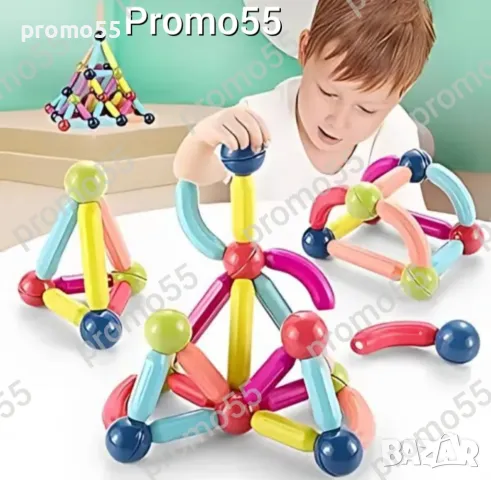 Образователен магнитен консруктор 42 части Монтесори играчка за деца 3+, снимка 2 - Конструктори - 48163335