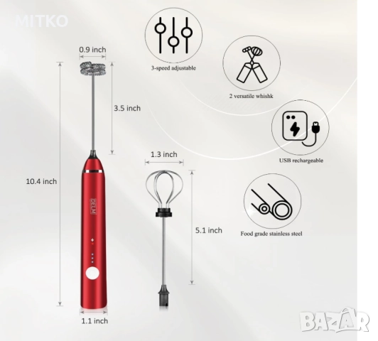 бъркалка за разпенване на мляко, снимка 2 - Миксери - 52263058