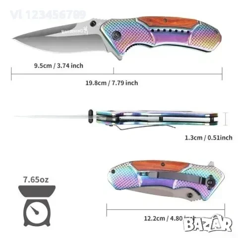 Сгъваем автоматичен нож , Browning F81- 95х198, снимка 3 - Ножове - 53846866