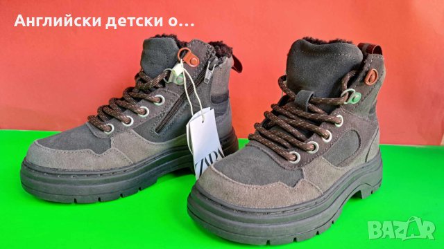Английски детски боти естествена кожа-ZARA , снимка 8 - Детски боти и ботуши - 42640004