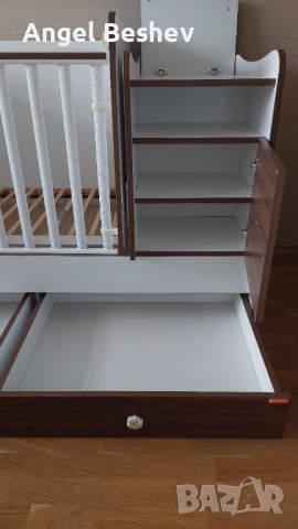 Трансформираща се бебешка кошара/легло/бюро Lorelli Trend Plus + матрак, снимка 4 - Бебешки легла и матраци - 52714333