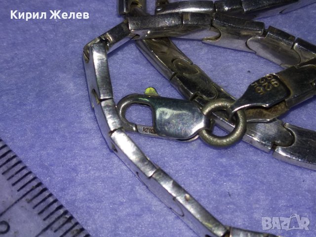 ПРЕКРАСЕН СРЕБЪРЕН ЛАНЕЦ СРЕБРО MZ 925 сДЕБЕЛО ПОКРИТИЕ от БЯЛО ЗЛАТО Ръчно БУТИКОВО ИЗДЕЛИЕ 39918, снимка 15 - Колиета, медальони, синджири - 42657187