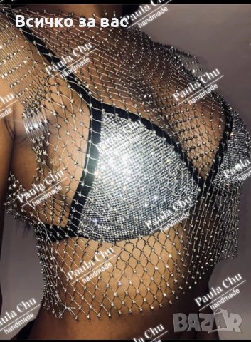Топ с камъни мрежа  блестящо 22лв , снимка 3 - Корсети, бюстиета, топове - 42165828