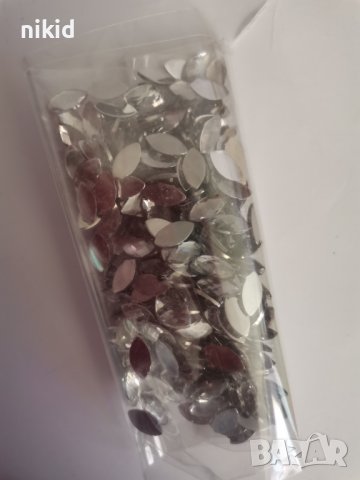 Елипсовидни елипс мъниста камъчета бижу украса декорация за нокти и др, снимка 2 - Продукти за маникюр - 41688482