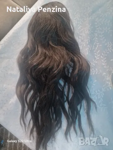 Екстейшан, кестенява дълга 40 см опашка направена е като джоб /кок/ с гребенче 