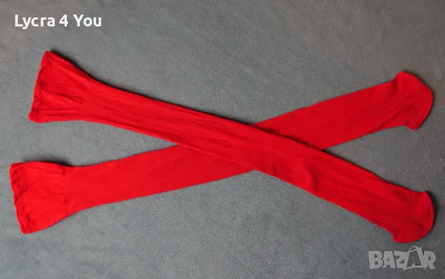 S/M дамски червени чорапи 20 ден с дължина до коляното