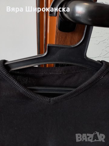 Черна блузка трико. Размер: М, L. , снимка 3 - Блузи с дълъг ръкав и пуловери - 40521585