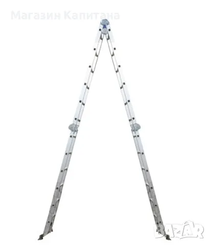 Мултифункционална стълба 4х5 стъпала  7м. раб. височина., снимка 2 - Други машини и части - 47382632