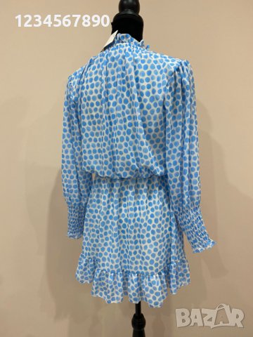 Ефирна рокля в небесно синьо, снимка 3 - Рокли - 40445341