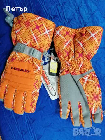 Продавам нови дамски красиви оранжеви водоустойчиви ръкавици Head , снимка 4 - Зимни спортове - 35686459