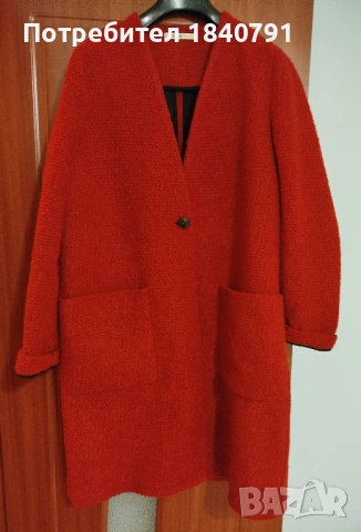 Червено палто ZARA Trafaluc – размер L – XL