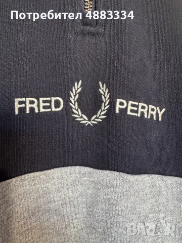 FRED Perry Colorblock Half 1/2 Zip., снимка 2 - Блузи - 56181761