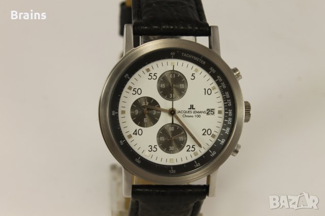 JACQUES LEMANS Chrono 100 Мъжки Стоманен Kварцов Хронограф , снимка 4 - Мъжки - 40139685