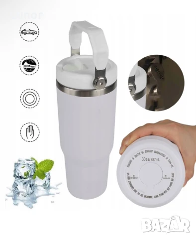 Stanley термо чаша с капак и сламка, снимка 6 - Чаши - 51172501