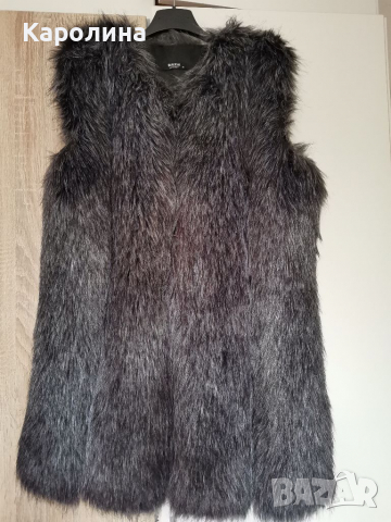 Дамски елек с косъм, снимка 3 - Елеци - 36297013