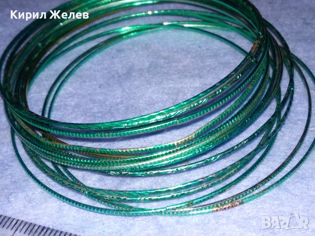 КОМПЛЕКТ ЗВЪНТЯЩИ ЗЕЛЕНИ ОРИЕНТАЛСКИ СТИЛ ГРИВНИЧКИ от НЕРЪЖДАЕМА СТОМАНА 37956, снимка 10 - Гривни - 40810890