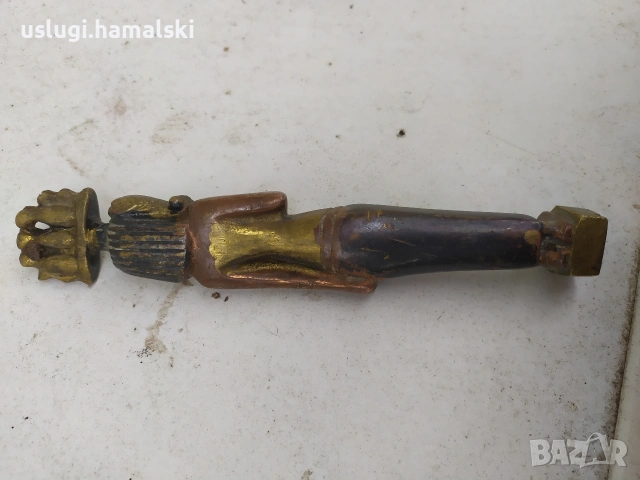 Стара бронзова статуетка, снимка 5 - Антикварни и старинни предмети - 53062183