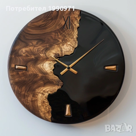 Стенен часовник от естествена дървесина по поръчка, снимка 12 - Декорация за дома - 53727150