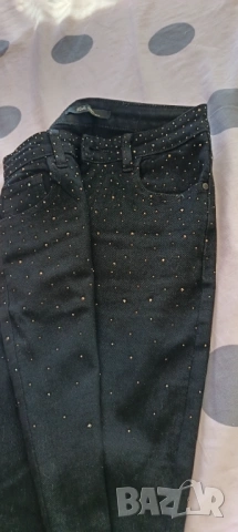 Дамски дънки с камъни 28 рр М ка, снимка 3 - Дънки - 53603408