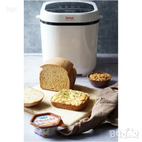 НОВА  Хлебопекарна Tefal Pain Doré PF210138, 700 W, 1000 гр, 12 програми, 3 настройки, Бял/Черен , снимка 8 - Хлебопекарни - 56192389