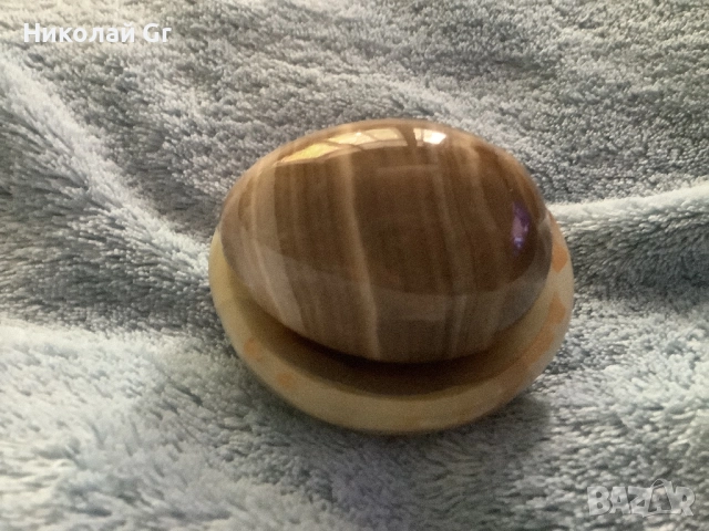 Комплект яйца  ябълка и поставки  камък    Флуоритова  топка останалото  е нефрит цена за 4 броя, снимка 4 - Други - 52210740