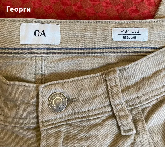 C&A мъжки бежови дънки, снимка 2 - Дънки - 55959088
