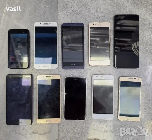 (ЛОТ 2)10 броя мобилни телефона от различни марки – Nokia, Samsung, LG, Sony, HTC, Huawei и Alcatel