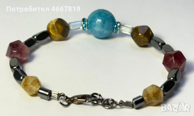 красива гривна с естествени камъни , снимка 2 - Гривни - 52751239