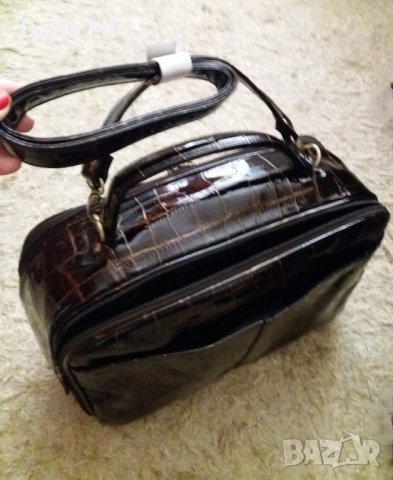 Ботуши в тъмнокафяв цвят с кроко ефект , снимка 9 - Дамски ботуши - 35697432