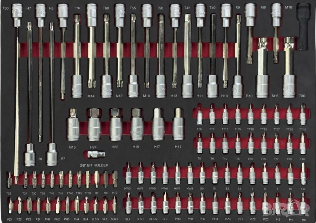 Количка за инструменти оборудвана с 258 броя инструменти, снимка 4 - Други инструменти - 51993756