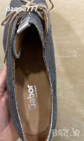 Естествена кожа Gabor обувки/ оксфордки 41-42 но, снимка 9 - Дамски елегантни обувки - 52544443