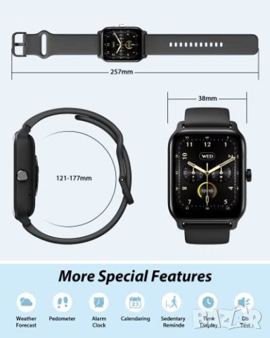 Нов Смарт часовник за мъже фитнес тракер за Android iOS смартфон, снимка 2 - Смарт гривни - 40775164