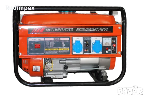 Генератор за ток 3.5 kW, 7.5 HP, бензинов, монофазен, AVR, ръчен стартер, 100% медни намотки, в нали, снимка 5 - Генератори - 49843186