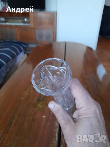 Стара стъклена ваза #15, снимка 5 - Вази - 49479616