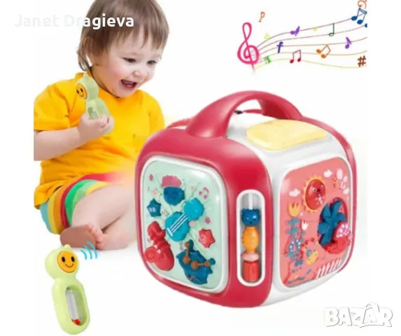 Мултифункционален музикален и образователен детски куб