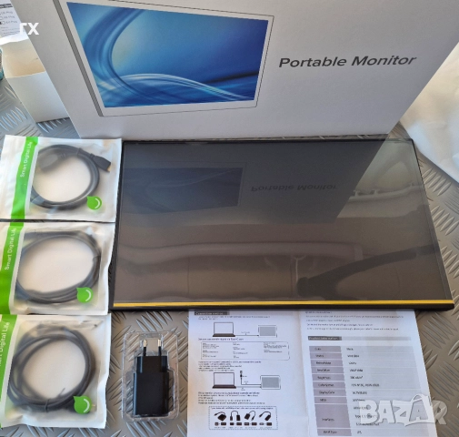 Преносим монитор EVICIV M185E04, 18,5 инча, IPS, 120Hz, 100%sRGB, снимка 2 - Монитори - 52263694