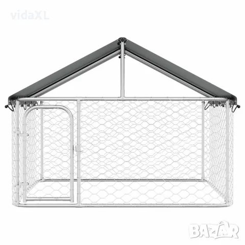 vidaXL Дворна клетка за кучета с покрив, 200x200x150 см, снимка 6 - За кучета - 56146203