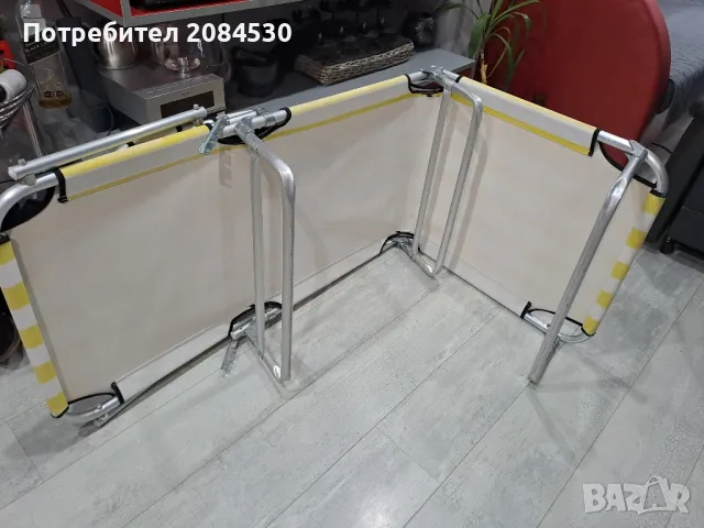 Алуминиев сгъваем шезлонг със сенник 187/62см, снимка 5 - Градински мебели, декорация  - 49705805