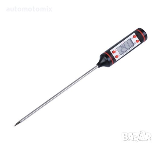Цифров термометър със сонда от неръждаема стомана и LCD екран - 86703