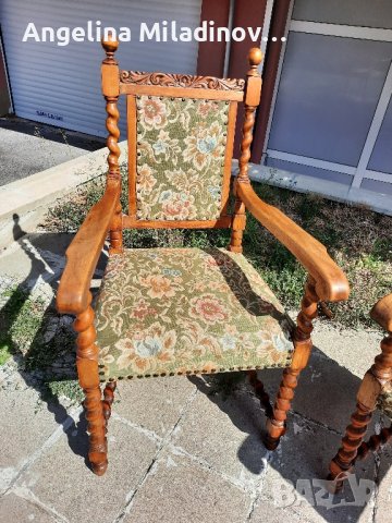 кресла, столове от дъбов масив с дърворезба , снимка 7 - Столове - 42406727