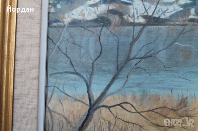 Стара картина масло върху платно, снимка 6 - Картини - 53113494