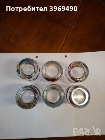 6 броя стъклени чаши за алкохол., снимка 3 - Чаши - 52846231